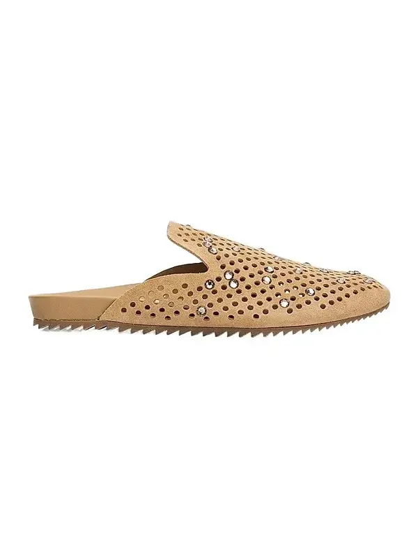 Women's Braidy Perforated Suede Mules