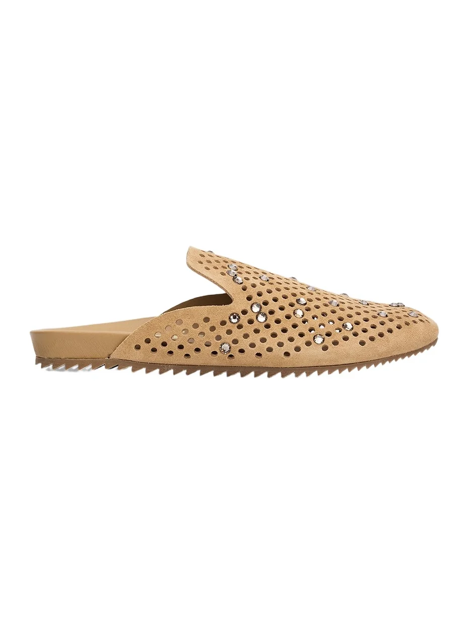 PEDRO GARCIA Women's Braidy Perforated Suede Mules