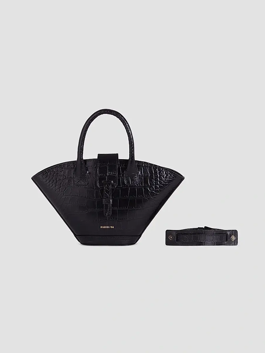 PARIS/64 Women's Lumière Mini Croc-Embossed Leather Top Handle Bag | Thumbnail 2 PARIS/64 Women's Lumière Mini Croc-Embossed Leather Top Handle Bag | Thumbnail 2