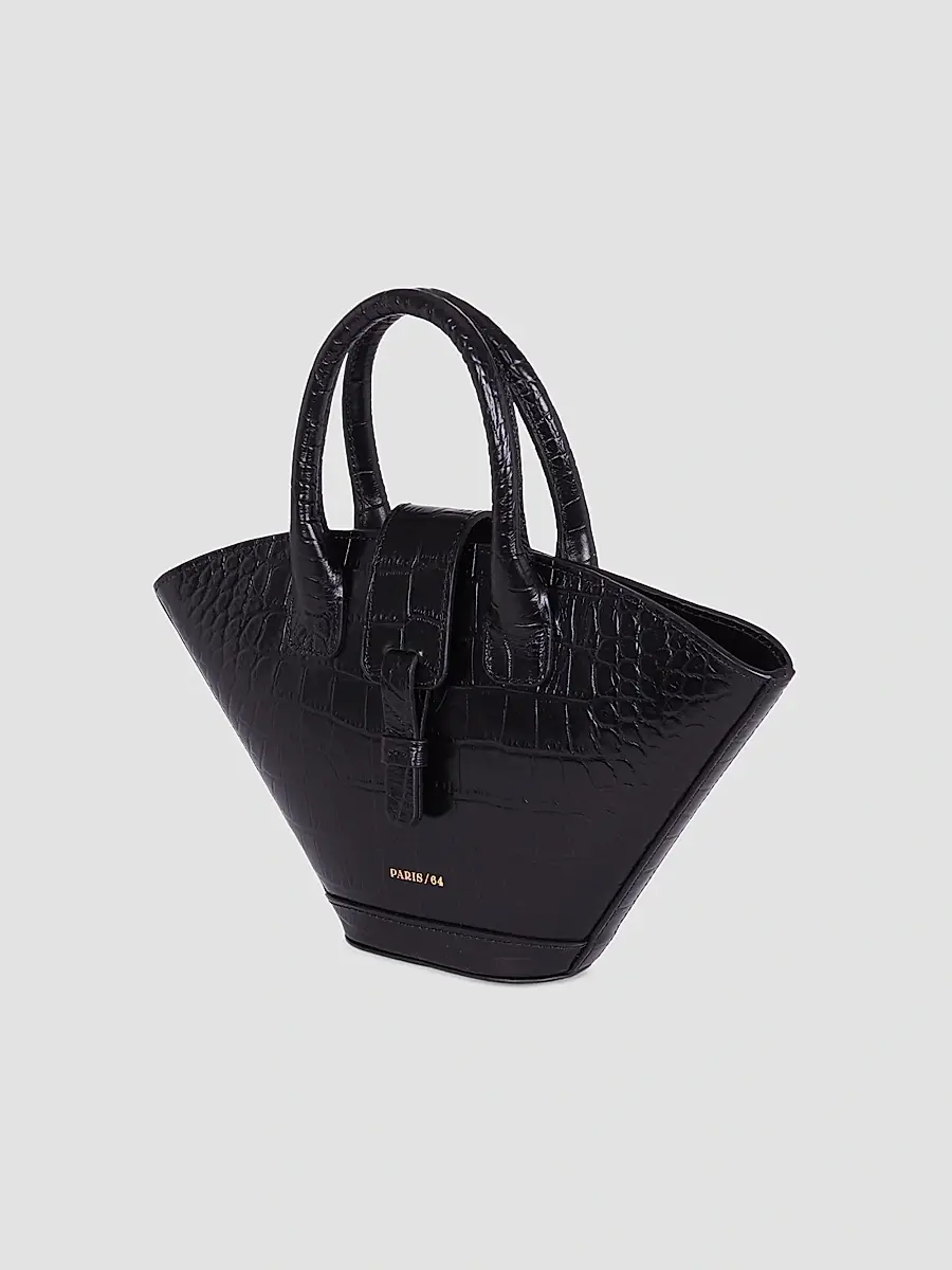PARIS/64 Women's Lumière Mini Croc-Embossed Leather Top Handle Bag | Thumbnail 3 PARIS/64 Women's Lumière Mini Croc-Embossed Leather Top Handle Bag | Thumbnail 3