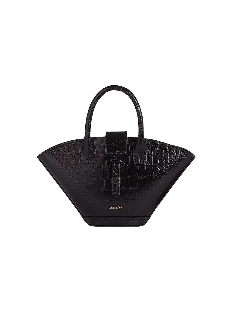 Women's Lumière Mini Croc-Embossed Leather Top Handle Bag
