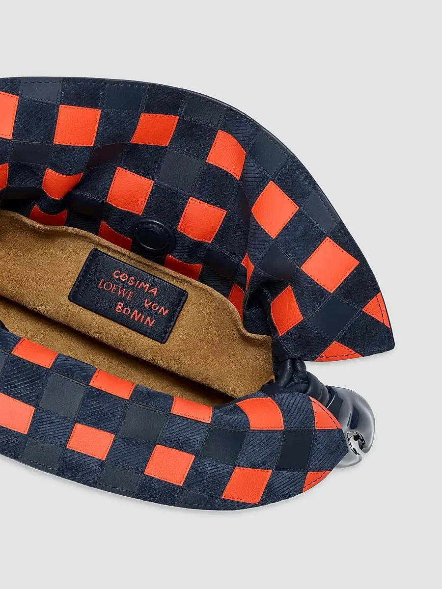 Loewe Women's x Cosima Von Bonin Flamenco Mini Check-Intarsia & Leather Clutch | Thumbnail 4 Loewe Women's x Cosima Von Bonin Flamenco Mini Check-Intarsia & Leather Clutch | Thumbnail 4