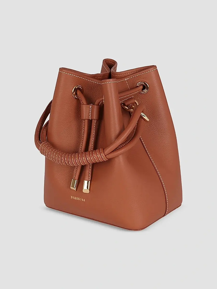 PARIS/64 Women's Studio Leather Bucket Bag | Thumbnail 3