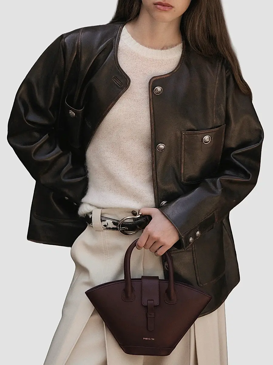 PARIS/64 Women's Lumière Mini Leather Top Handle Bag | Thumbnail 7 PARIS/64 Women's Lumière Mini Leather Top Handle Bag | Thumbnail 7