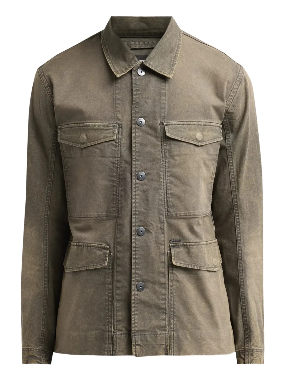 G-Star Men's 4-Pocket Cotton Twill Overshirt