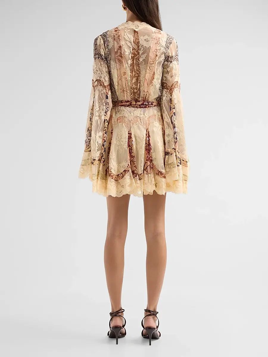 Zimmermann Women's Valiant Panelled Wrap Mini Dress | Thumbnail 3 Zimmermann Women's Valiant Panelled Wrap Mini Dress | Thumbnail 3