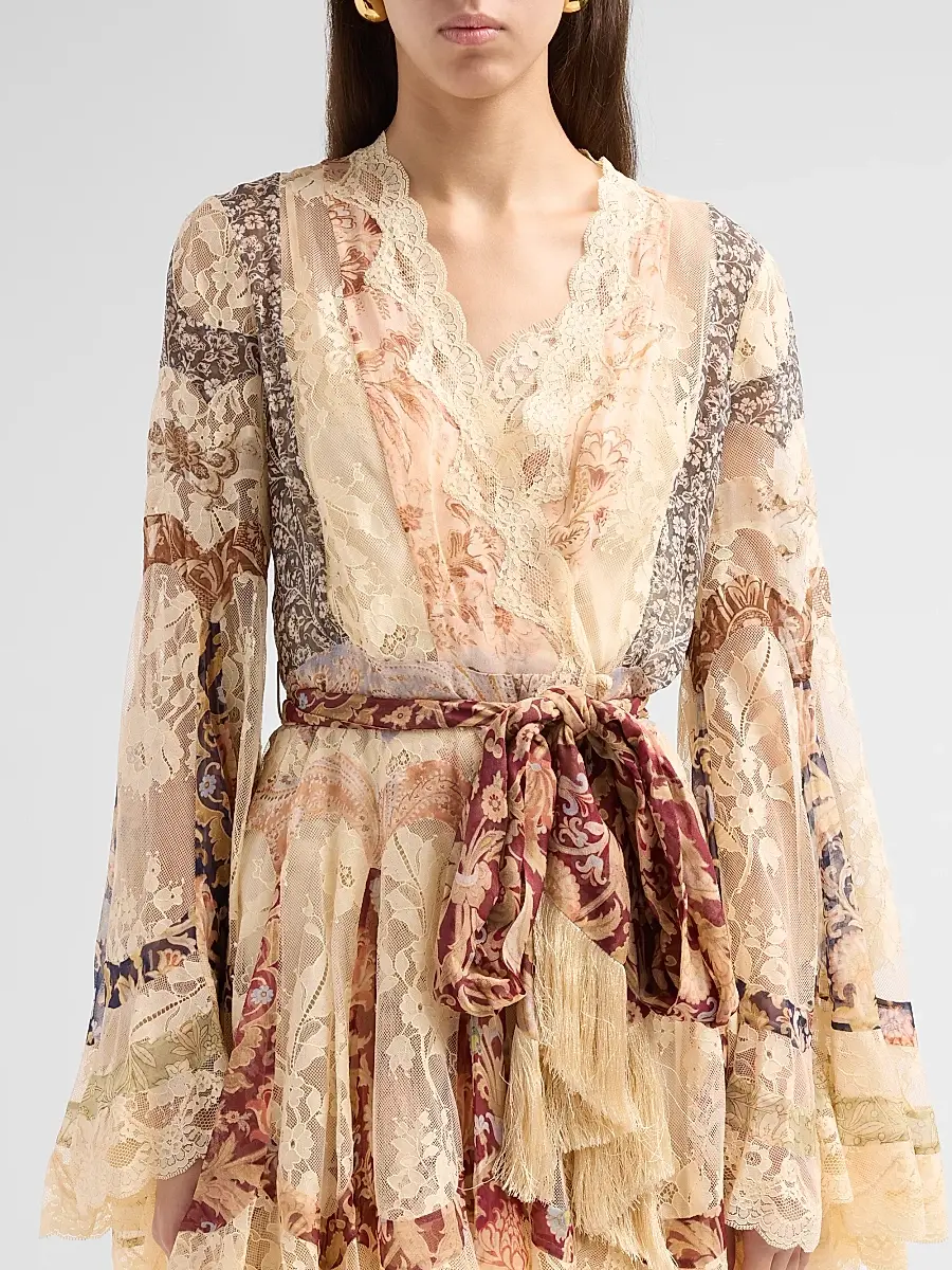 Zimmermann Women's Valiant Panelled Wrap Mini Dress | Thumbnail 5 Zimmermann Women's Valiant Panelled Wrap Mini Dress | Thumbnail 5