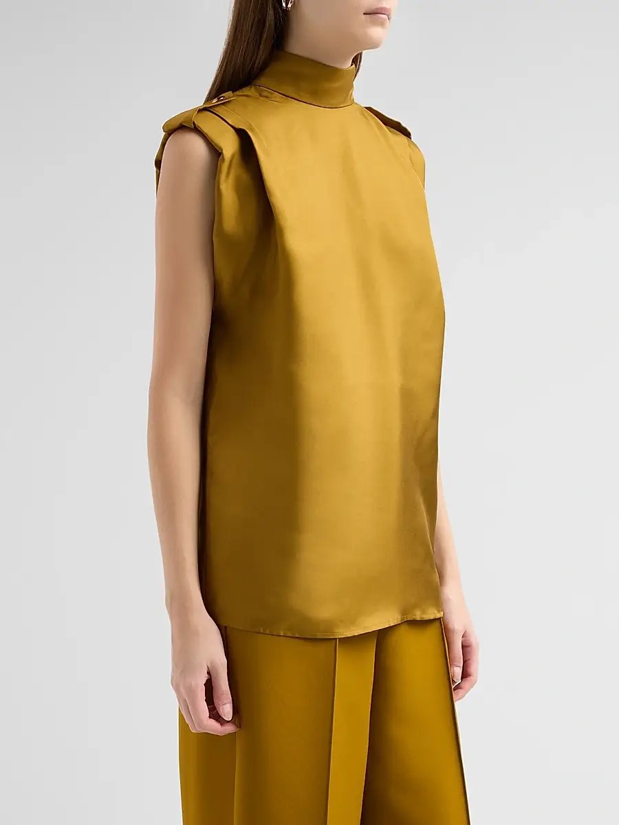 Zimmermann Women's Silk Sleeveless Tuck Blouse | Thumbnail 4 Zimmermann Women's Silk Sleeveless Tuck Blouse | Thumbnail 4