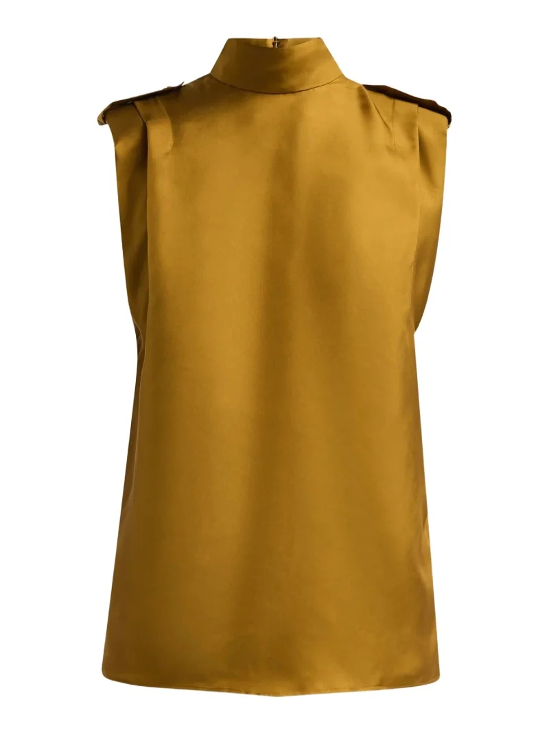Women's Silk Sleeveless Tuck Blouse Women's Silk Sleeveless Tuck Blouse