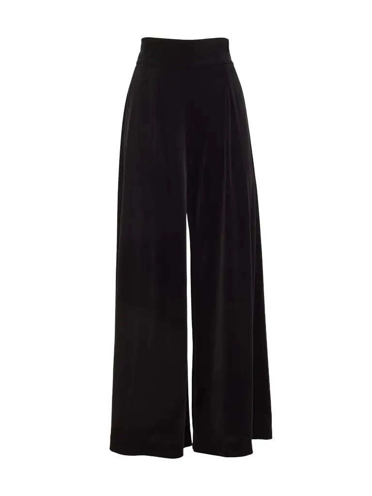 Loretta Caponi Egnazia Velvet Palazzo Pants
