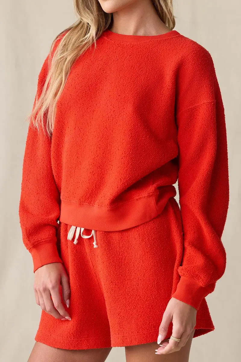 The Lady & The Sailor x Marissa Collections Classic Crewneck Sweater - Tomato | Thumbnail 2 The Lady & The Sailor x Marissa Collections Classic Crewneck Sweater - Tomato | Thumbnail 2