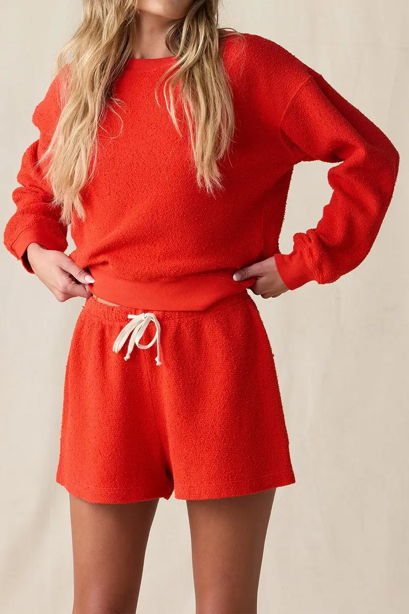 The Lady & The Sailor x Marissa Collections Classic Crewneck Sweater - Tomato | Thumbnail 4 The Lady & The Sailor x Marissa Collections Classic Crewneck Sweater - Tomato | Thumbnail 4