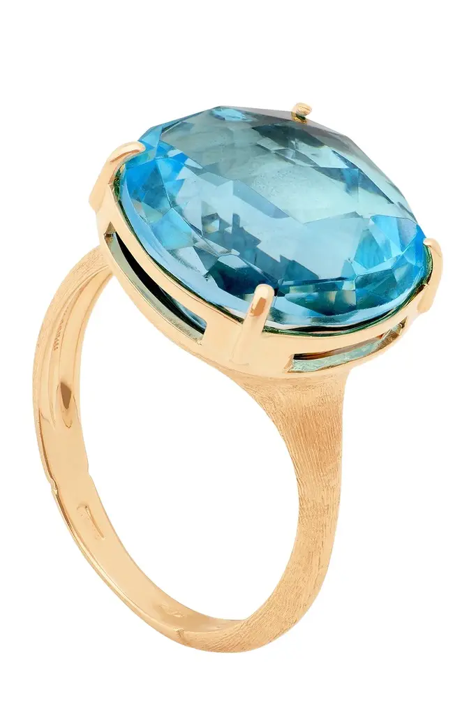 Blue Topaz Solitaire Ring Blue Topaz Solitaire Ring