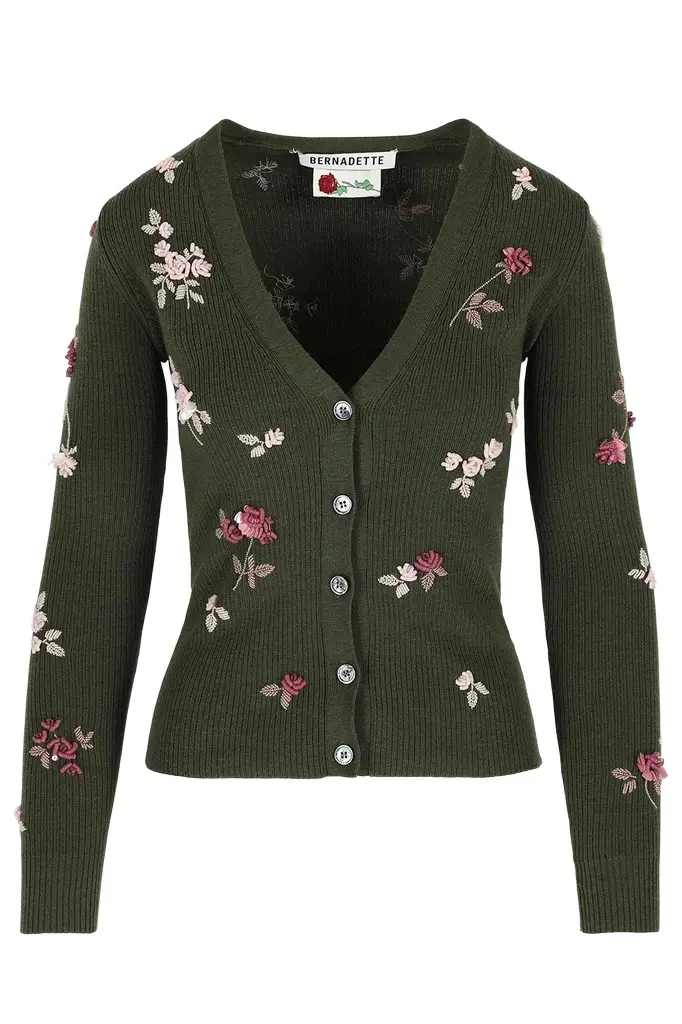 BERNADETTE Karybelle Floral Embroidered Cardigan