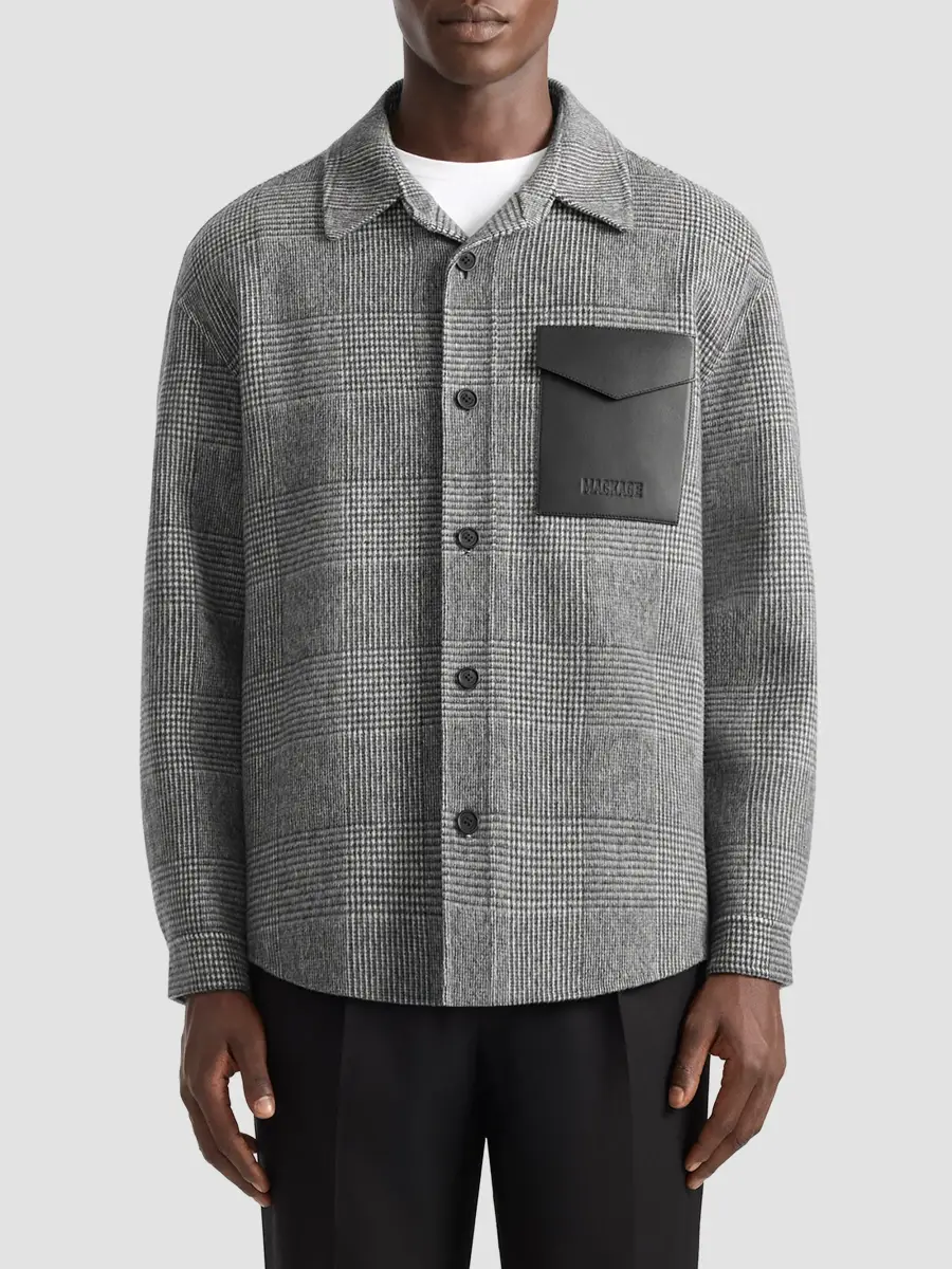 Mackage Men's Emmanuel Glen Check Double-Face Wool Shirt Jacket | Thumbnail 4 Mackage Men's Emmanuel Glen Check Double-Face Wool Shirt Jacket | Thumbnail 4