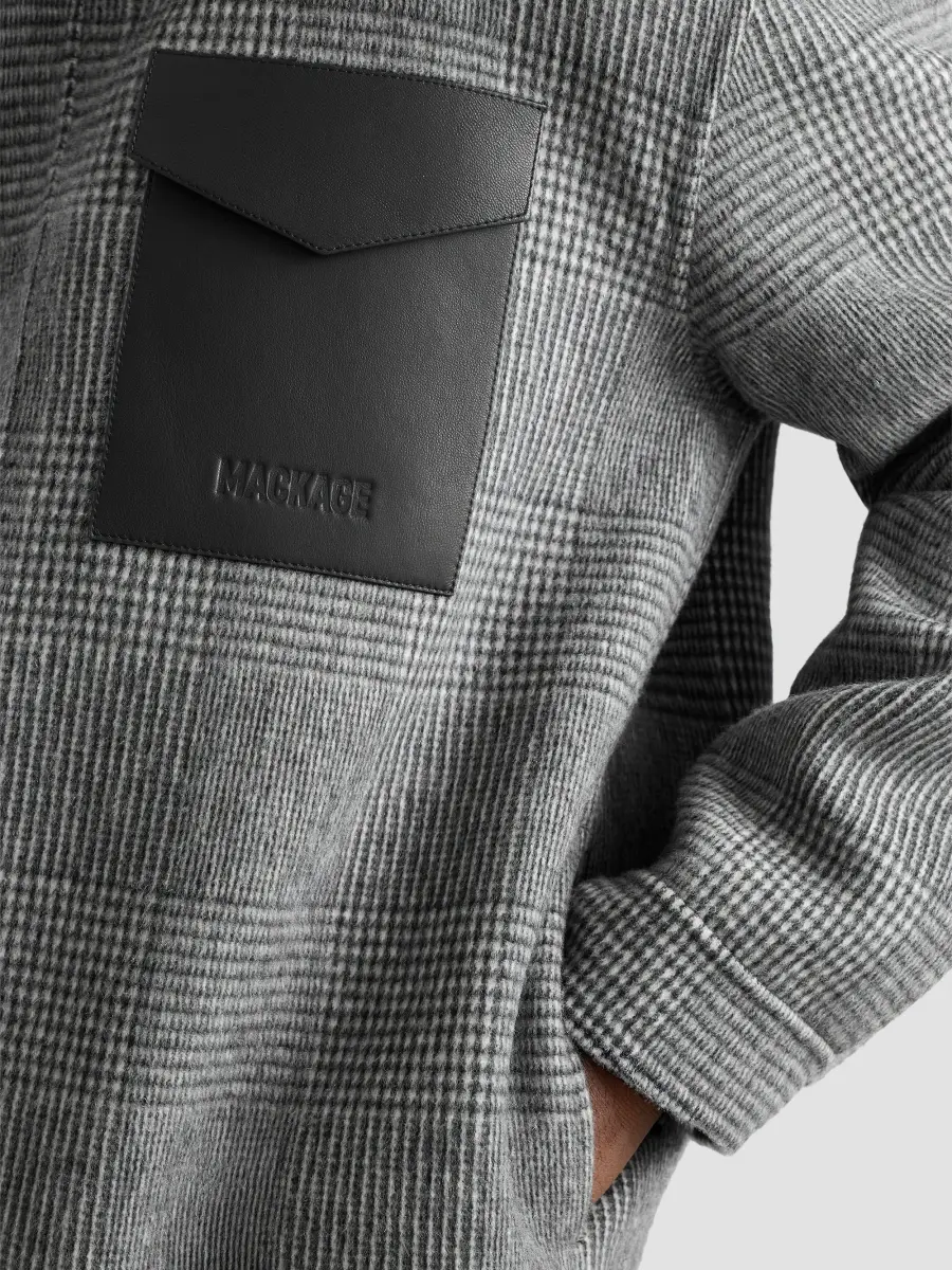Mackage Men's Emmanuel Glen Check Double-Face Wool Shirt Jacket | Thumbnail 7 Mackage Men's Emmanuel Glen Check Double-Face Wool Shirt Jacket | Thumbnail 7