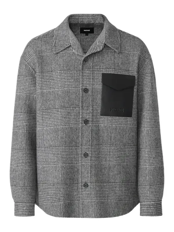 Mackage Men's Emmanuel Glen Check Double-Face Wool Shirt Jacket