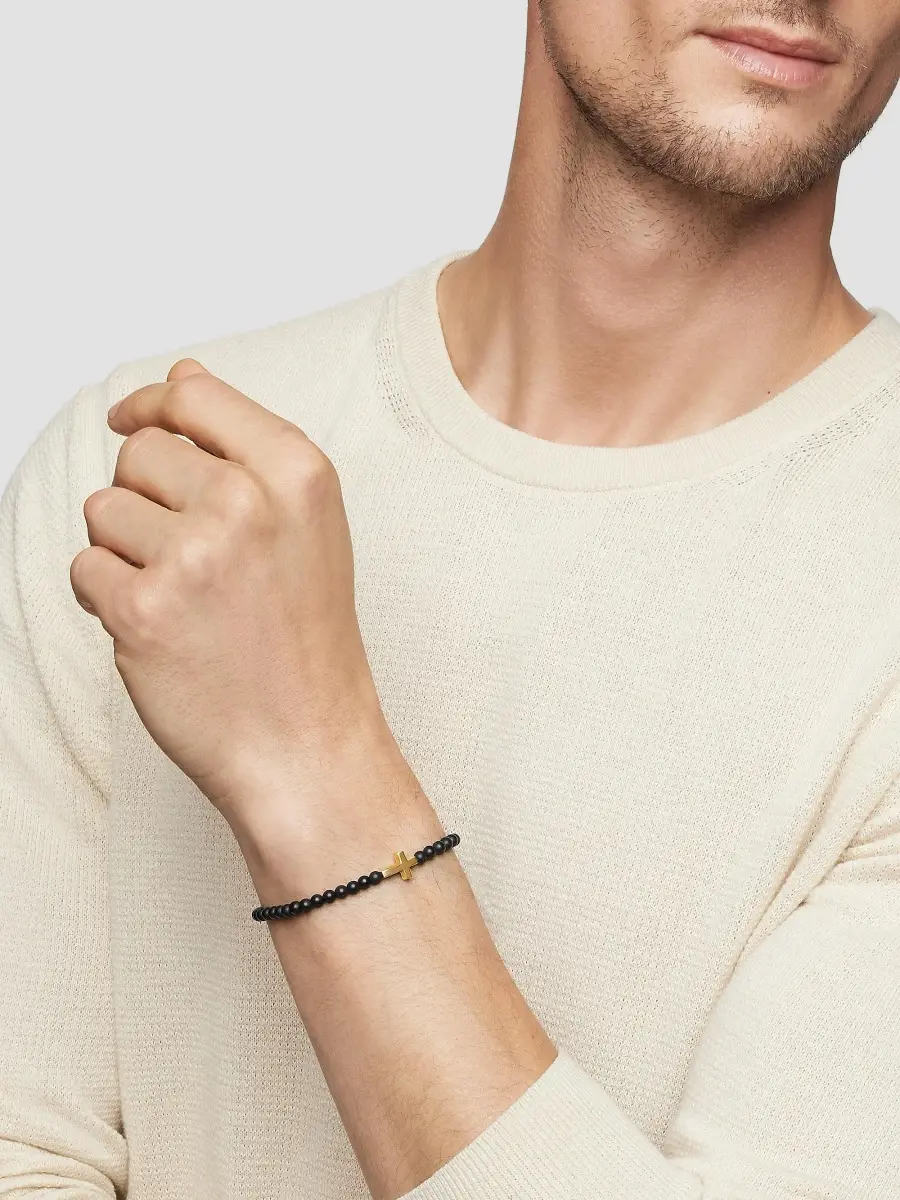 David Yurman Men's Spiritual Beads Cross Station Bracelet | Thumbnail 2 David Yurman Men's Spiritual Beads Cross Station Bracelet | Thumbnail 2