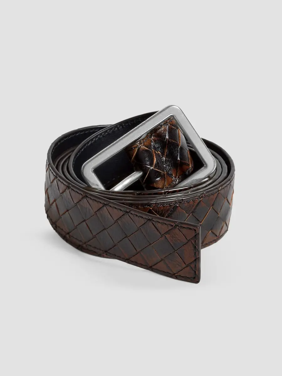Bottega Veneta Men's Inrecciato Leather Belt | Thumbnail 3 Bottega Veneta Men's Inrecciato Leather Belt | Thumbnail 3