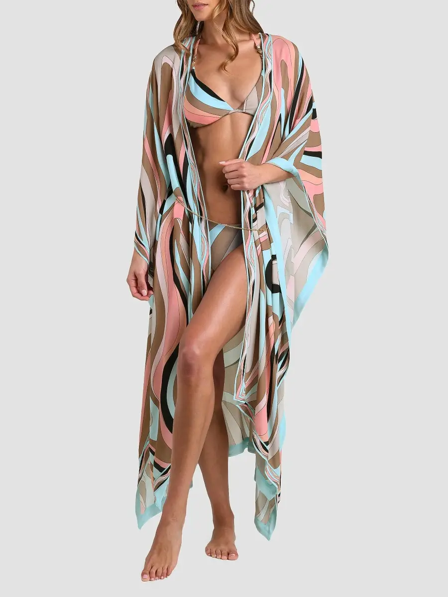 L'Agence Women's Abstract Swirl Kara Cover-Up | Thumbnail 4 L'Agence Women's Abstract Swirl Kara Cover-Up | Thumbnail 4