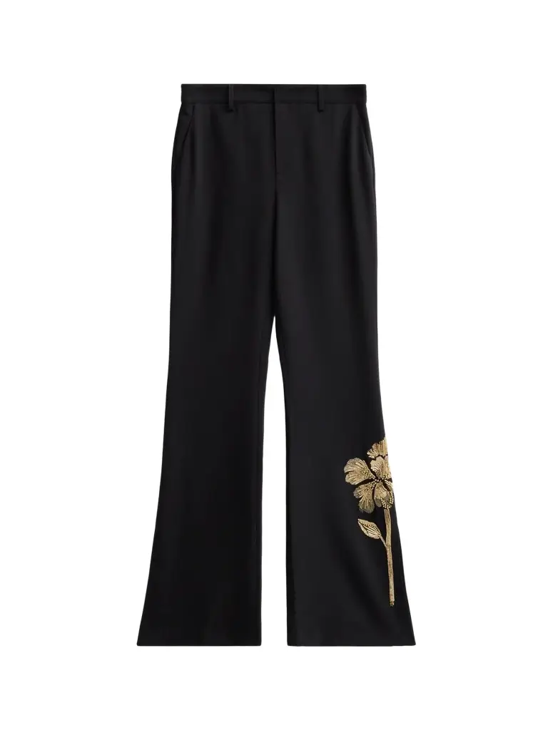 Cinq à Sept Women's Gilded Peony Jaxyn Embellished Flared Pants