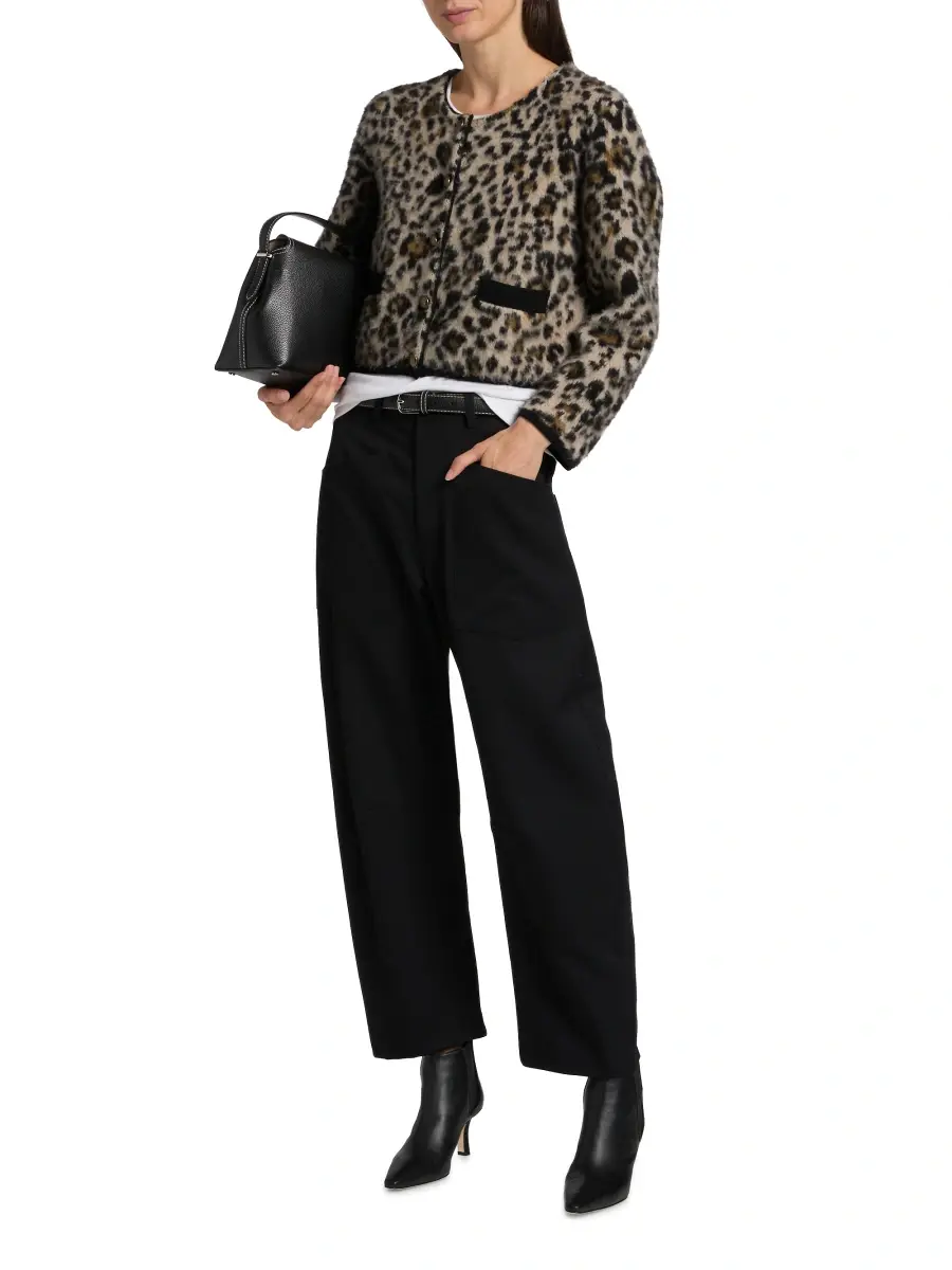 Nili Lotan Women's Shon Wool Barrel-Leg Pants | Thumbnail 2