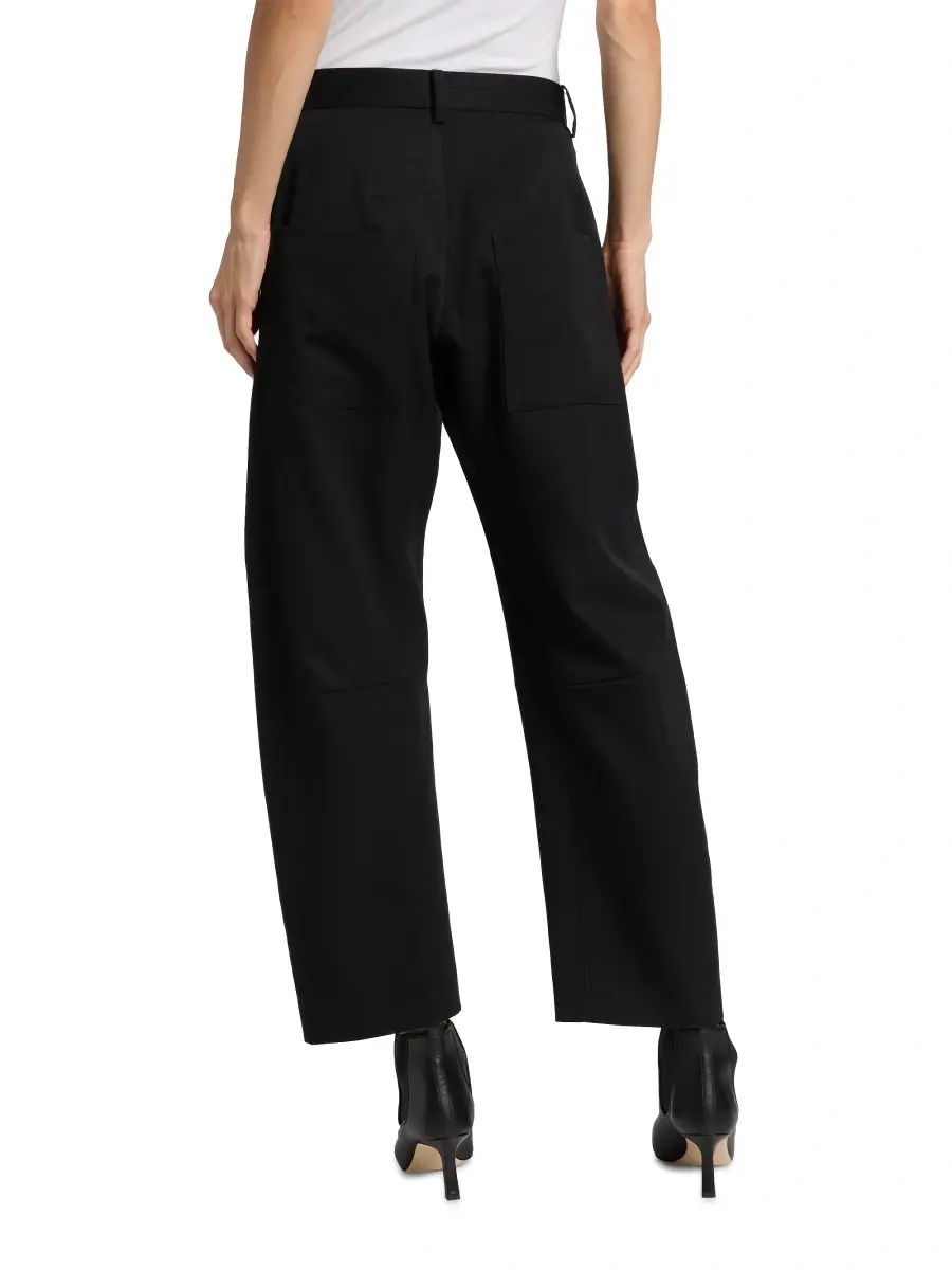 Nili Lotan Women's Shon Wool Barrel-Leg Pants | Thumbnail 5