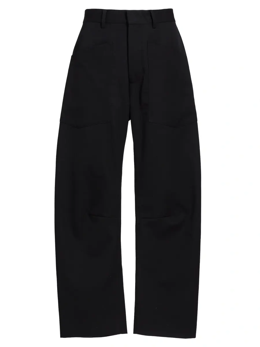 Nili Lotan Women's Shon Wool Barrel-Leg Pants