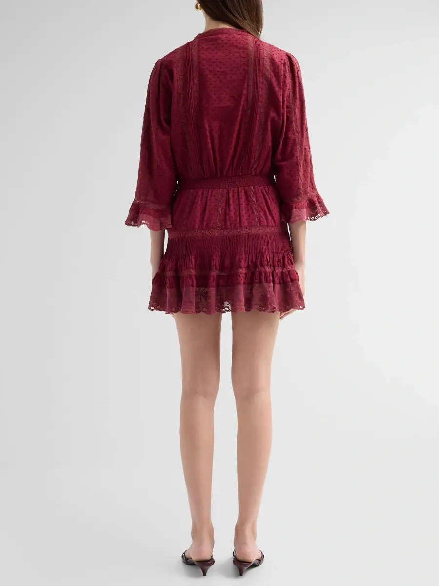 LoveShackFancy Women's Vesna Embroidered Cotton Mini Dress | Thumbnail 3 LoveShackFancy Women's Vesna Embroidered Cotton Mini Dress | Thumbnail 3