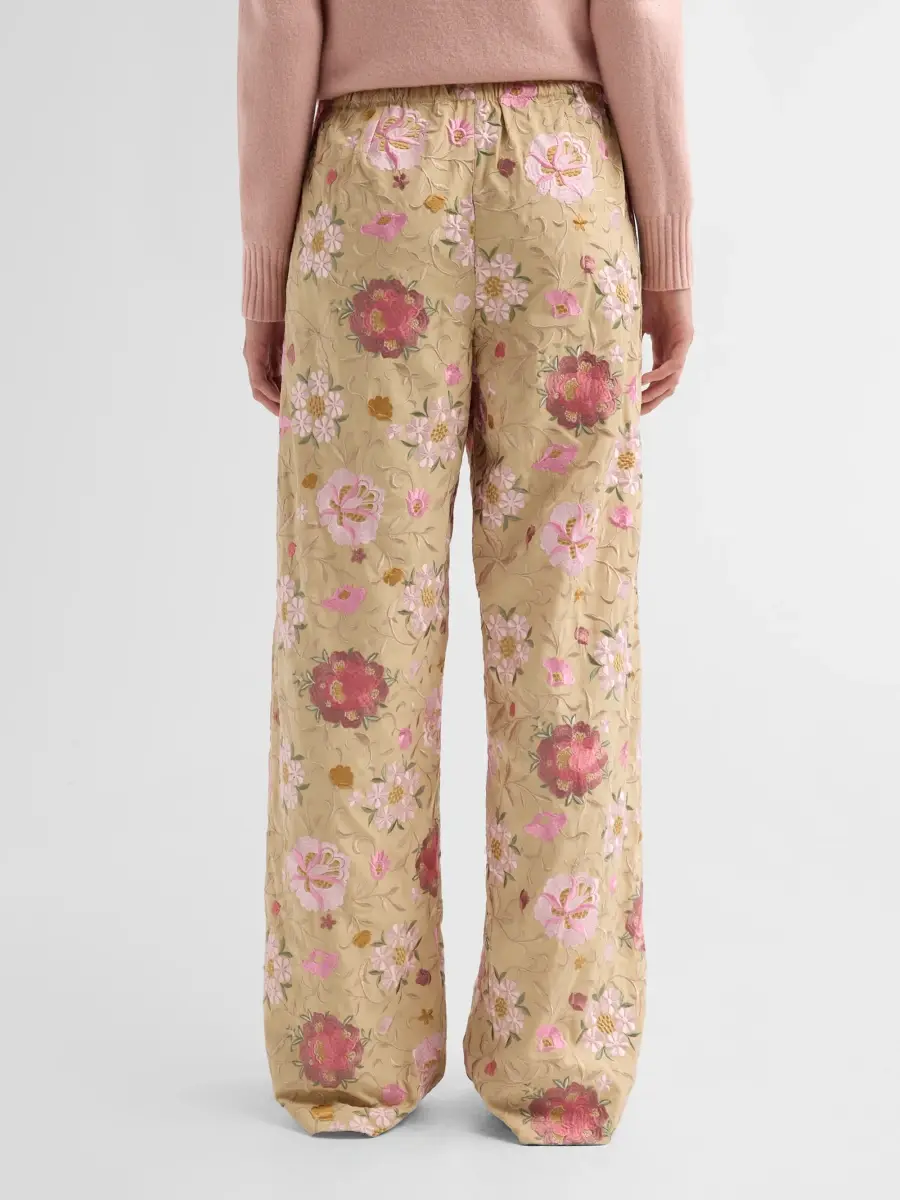 LoveShackFancy Women's Janae Floral Embroidered Pants | Thumbnail 3 LoveShackFancy Women's Janae Floral Embroidered Pants | Thumbnail 3