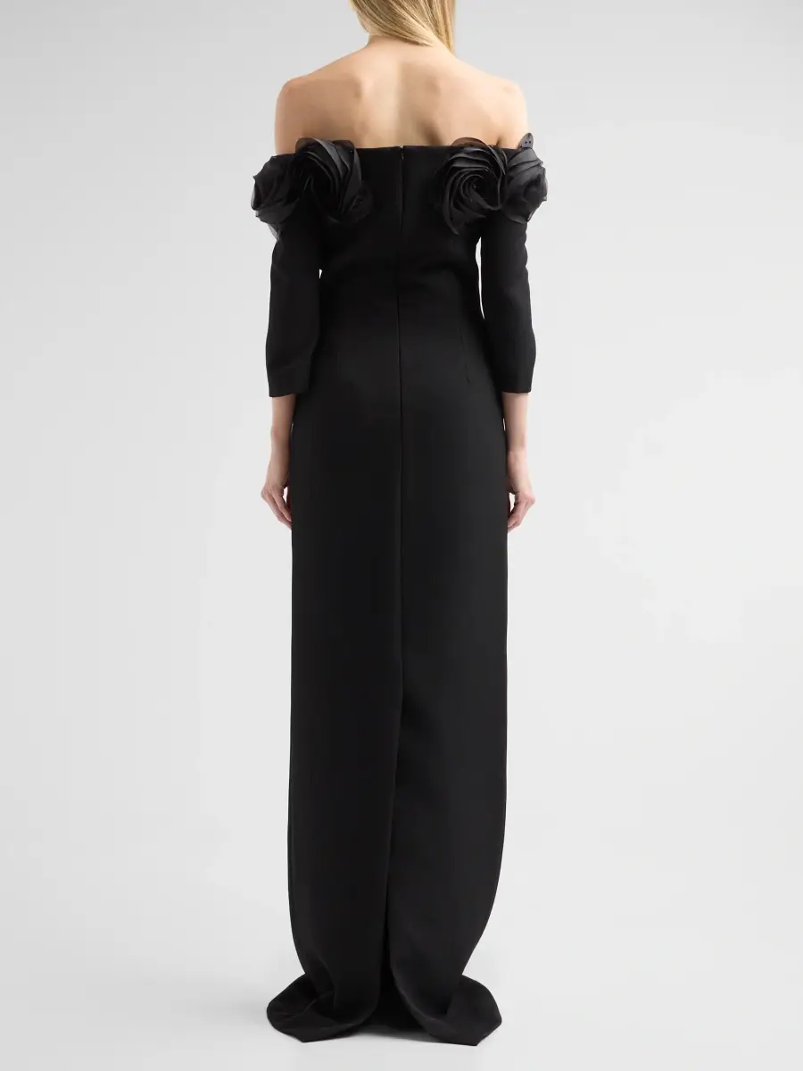 Teri Jon by Rickie Freeman Women's Floral Crêpe Off-The-Shoulder Gown | Thumbnail 3