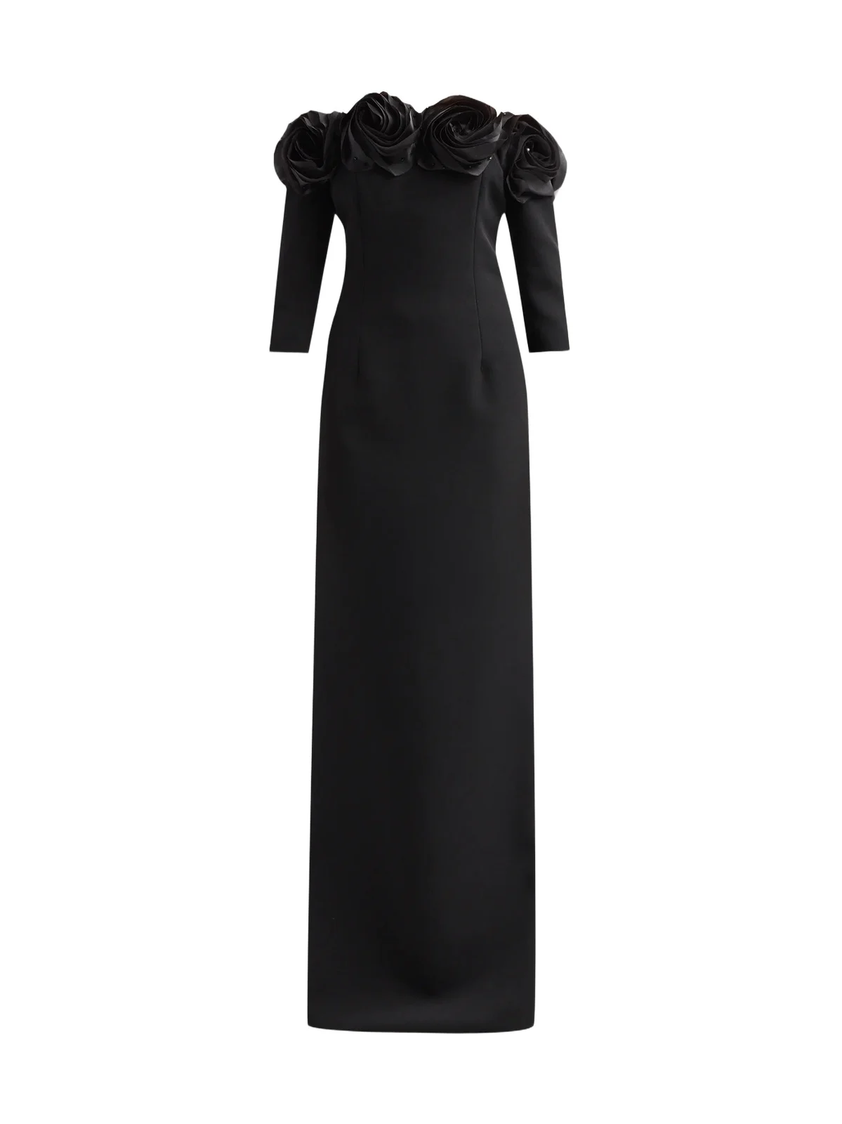 Women's Floral Crêpe Off-The-Shoulder Gown