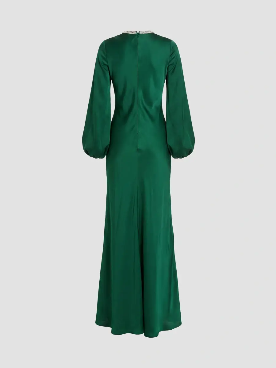 Mac Duggal Women's Ieena Satin Sheath Gown | Thumbnail 6 Mac Duggal Women's Ieena Satin Sheath Gown | Thumbnail 6