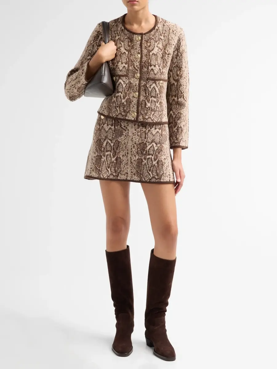 Cara Cara Women's Bristol Python Jacquard Cardigan | Thumbnail 2