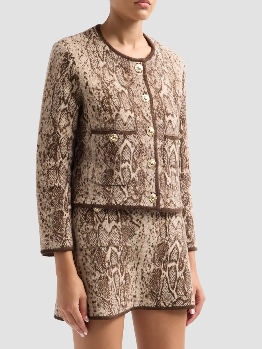 Cara Cara Women's Bristol Python Jacquard Cardigan | Thumbnail 4