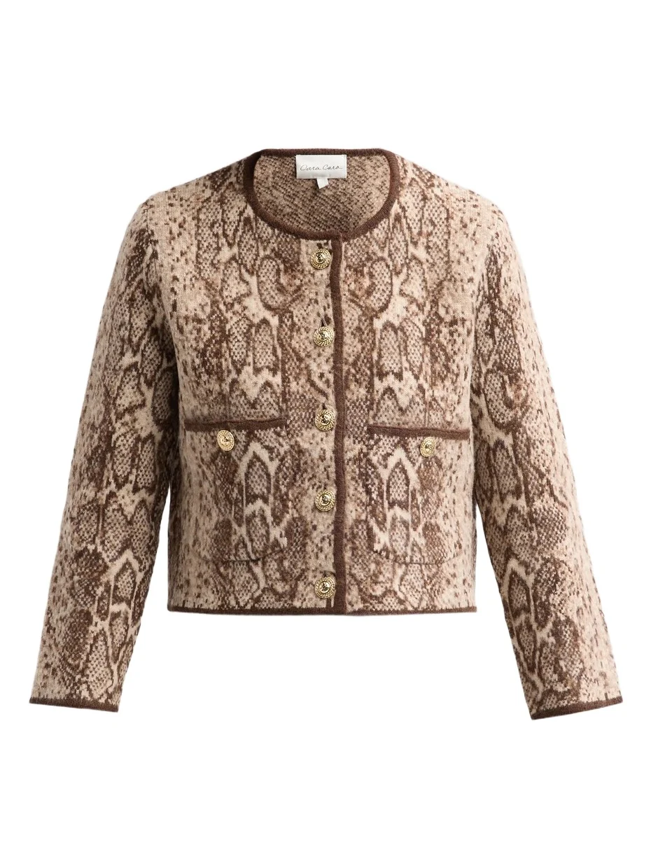Cara Cara Women's Bristol Python Jacquard Cardigan