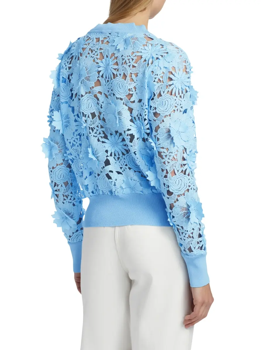 Generation Love Women's Harlow Floral Lace Appliqué Cardigan | Thumbnail 5 Generation Love Women's Harlow Floral Lace Appliqué Cardigan | Thumbnail 5