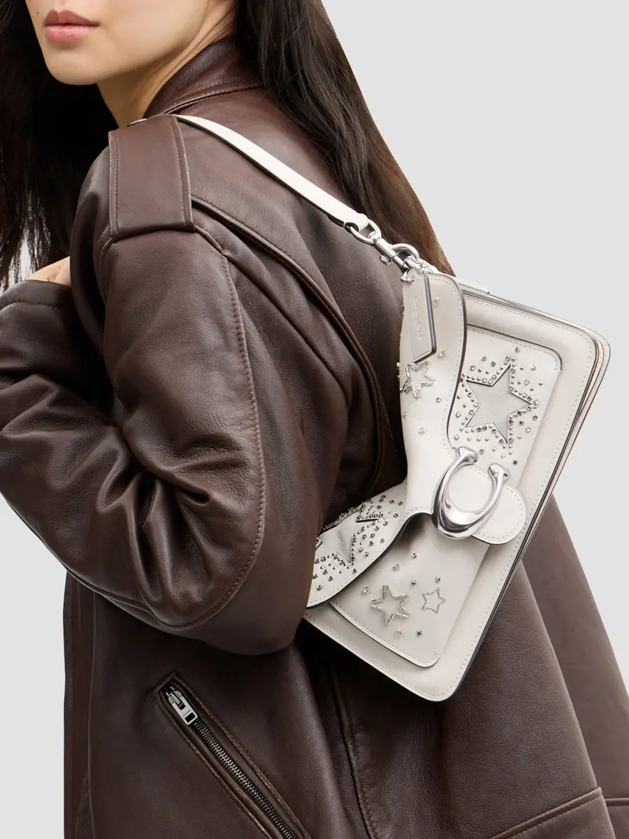Coach Women's Tabby 26 Celestial Embroidered Leather Shoulder Bag | Thumbnail 3