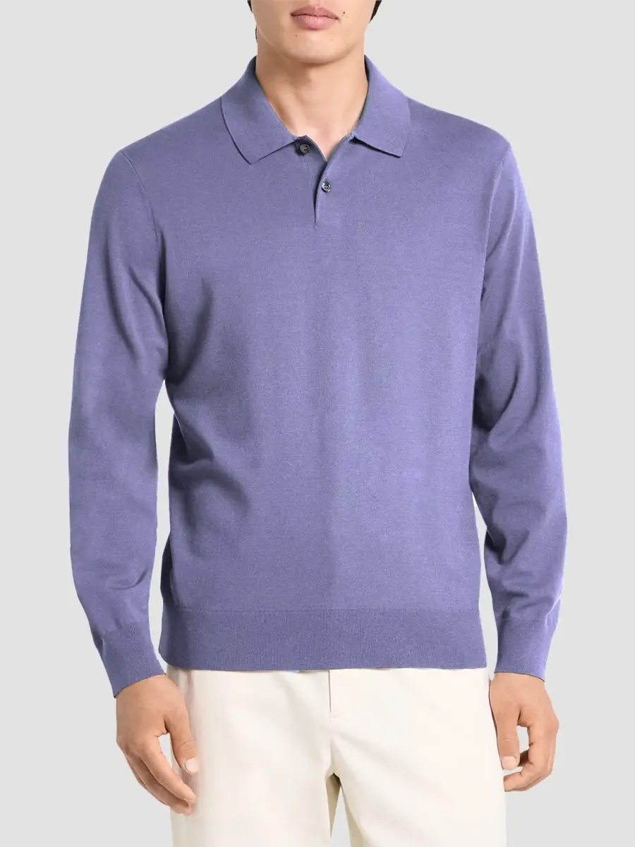 Theory Men's Goris Lightweight Knit Polo Sweater | Thumbnail 4 Theory Men's Goris Lightweight Knit Polo Sweater | Thumbnail 4