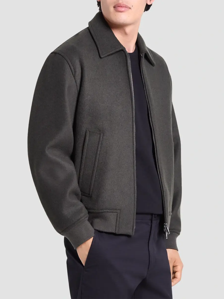 Theory Men's Plush Melton Bomber Jacket | Thumbnail 4