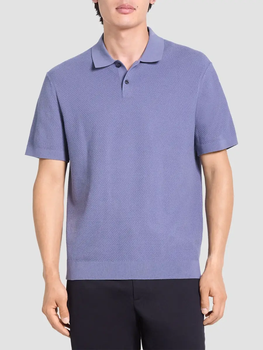 Theory Men's Soris Stretch Knit Polo Shirt | Thumbnail 4 Theory Men's Soris Stretch Knit Polo Shirt | Thumbnail 4