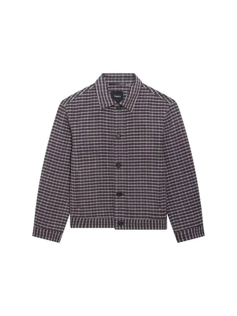 Theory Men's Check Double-Face Jacket