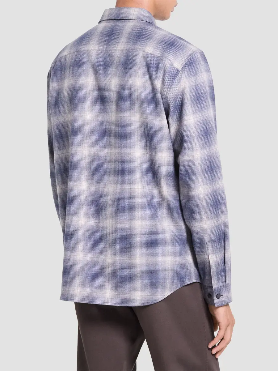 Theory Men's Irving Shadow Plaid Cotton Shirt | Thumbnail 3 Theory Men's Irving Shadow Plaid Cotton Shirt | Thumbnail 3