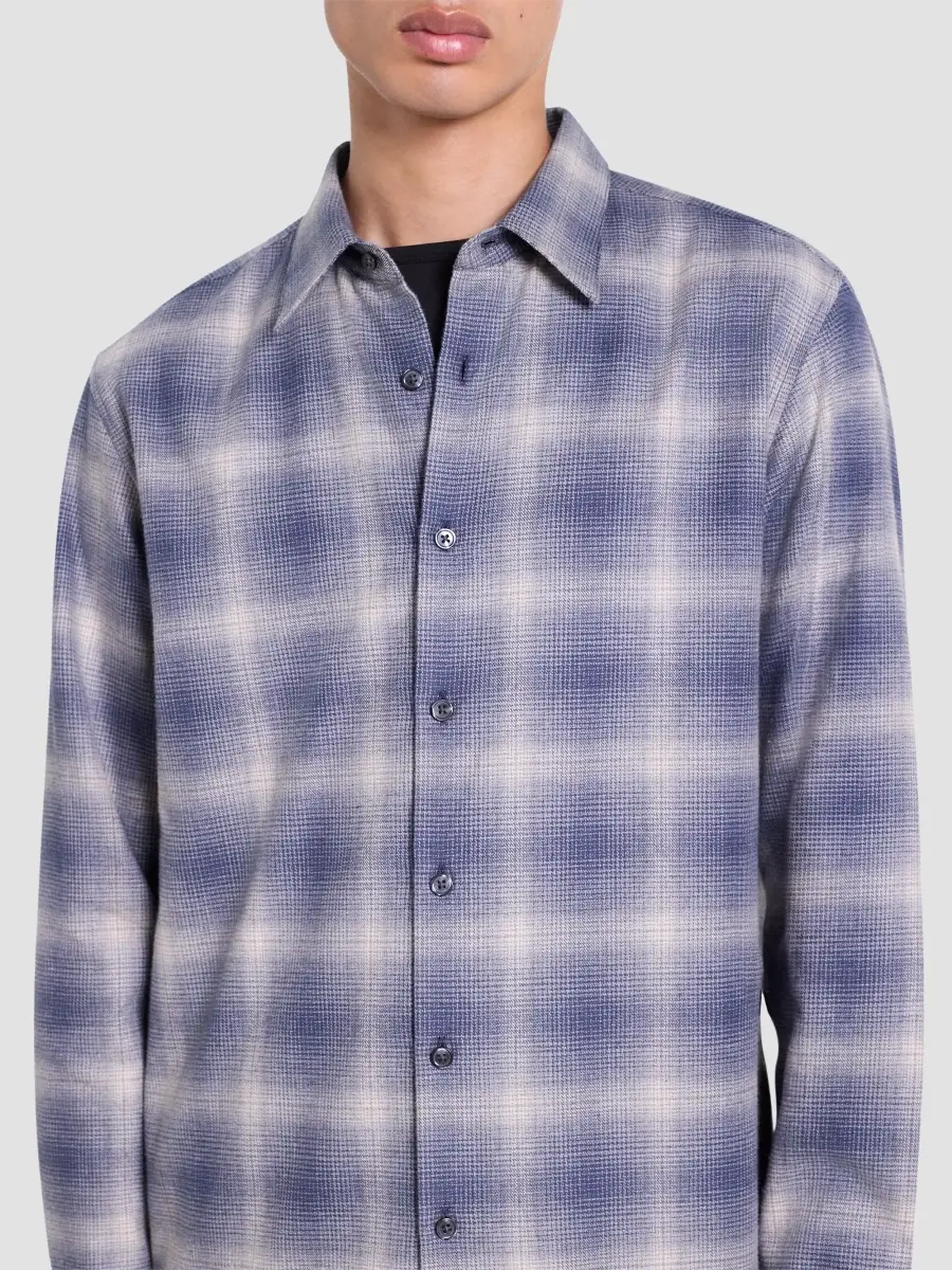 Theory Men's Irving Shadow Plaid Cotton Shirt | Thumbnail 5 Theory Men's Irving Shadow Plaid Cotton Shirt | Thumbnail 5