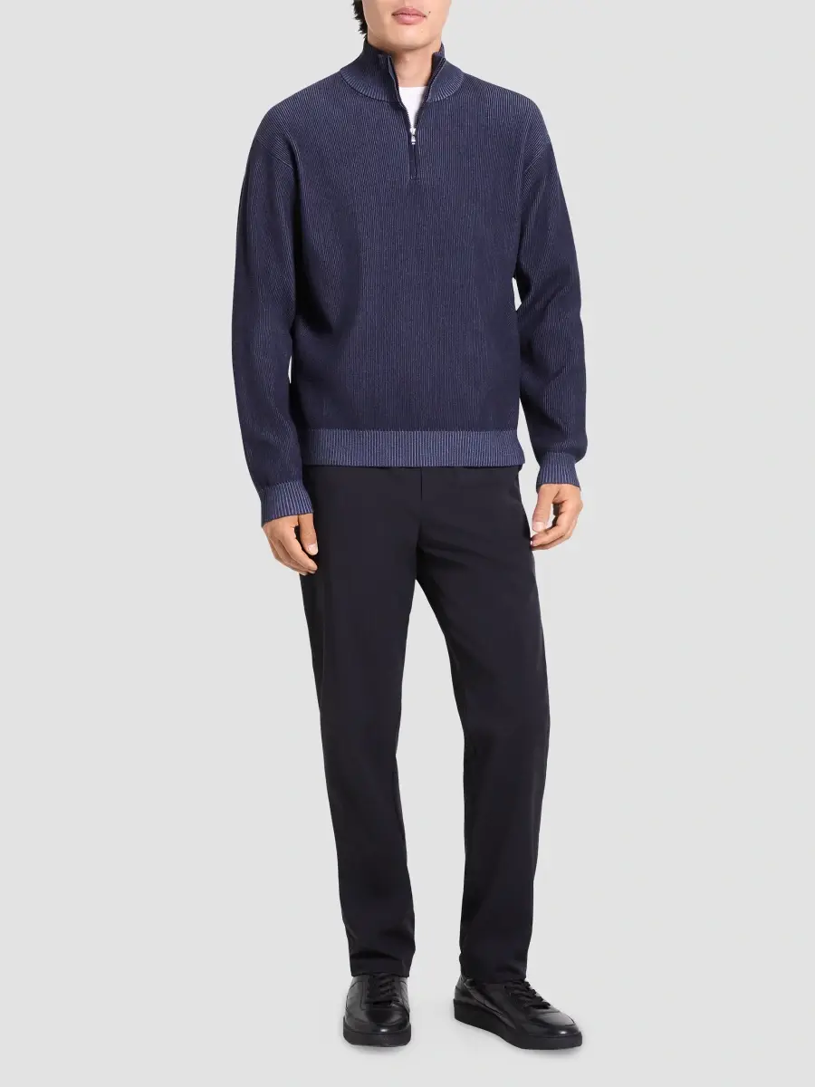 Theory Men's Rib-Knit Quarter-Zip Sweater | Thumbnail 2