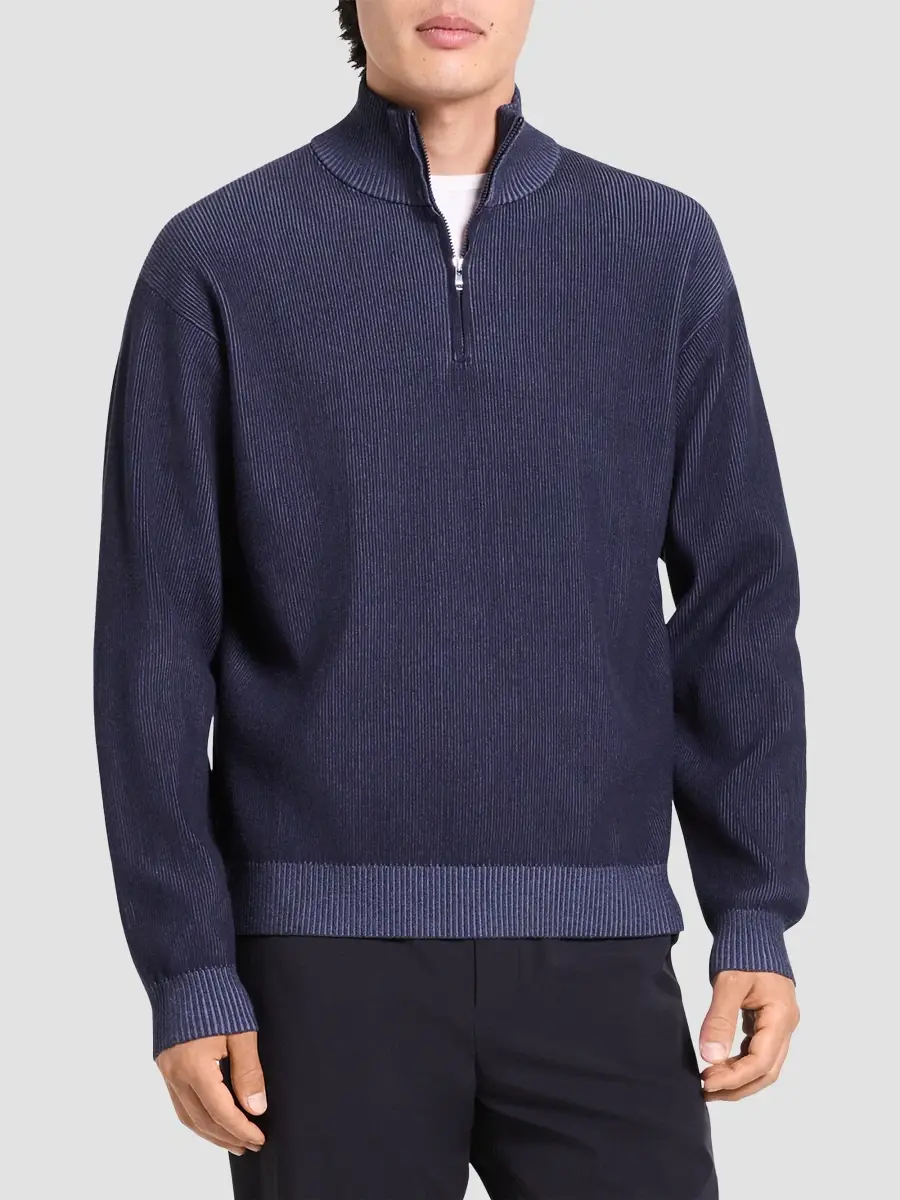 Theory Men's Rib-Knit Quarter-Zip Sweater | Thumbnail 4