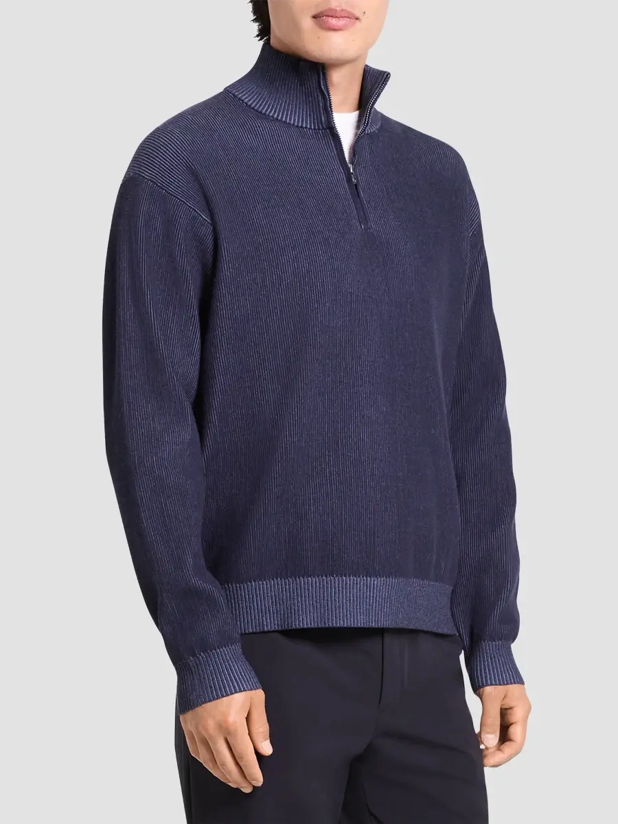 Theory Men's Rib-Knit Quarter-Zip Sweater | Thumbnail 5