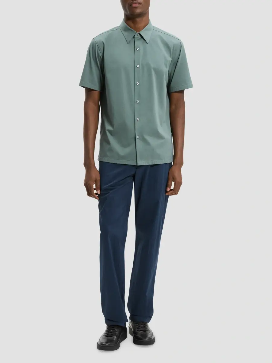 Theory Men's Irving Cotton Short-Sleeve Shirt | Thumbnail 2