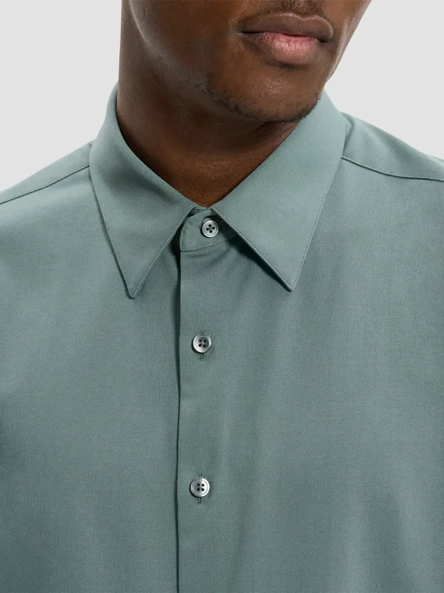 Theory Men's Irving Cotton Short-Sleeve Shirt | Thumbnail 5