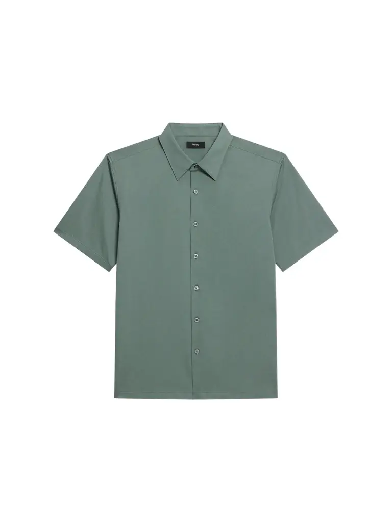 Theory Men's Irving Cotton Short-Sleeve Shirt